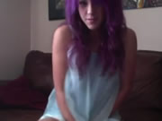 Purple Hair meisje Masturbation